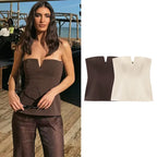 Square-Cut Strapless Tube Top