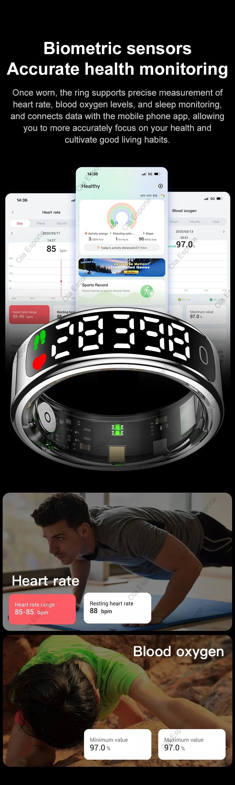 Biometric Health Smart Ring