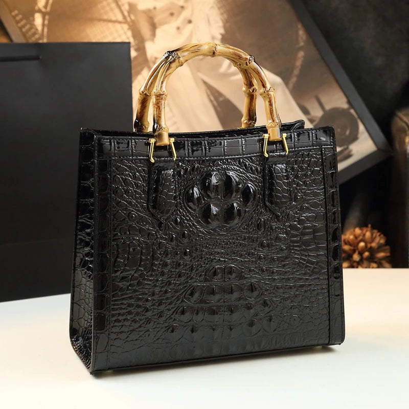 The Bamboo & Croco Premium Satchel