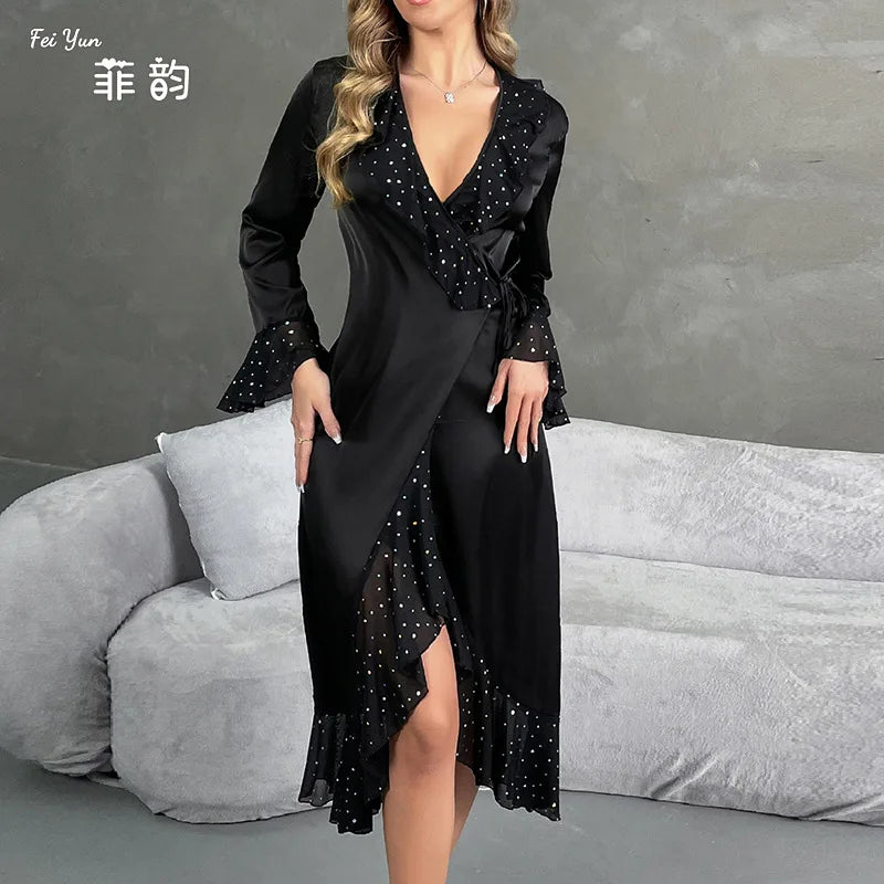 The Midnight Sequin Satin Set