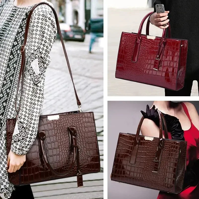 Vintage Croco Tote Bag