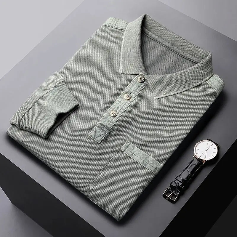 "Social-Utility" Long Sleeve Polo