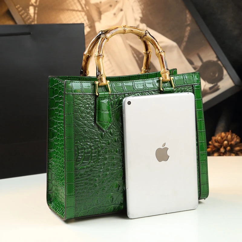 The Bamboo & Croco Premium Satchel