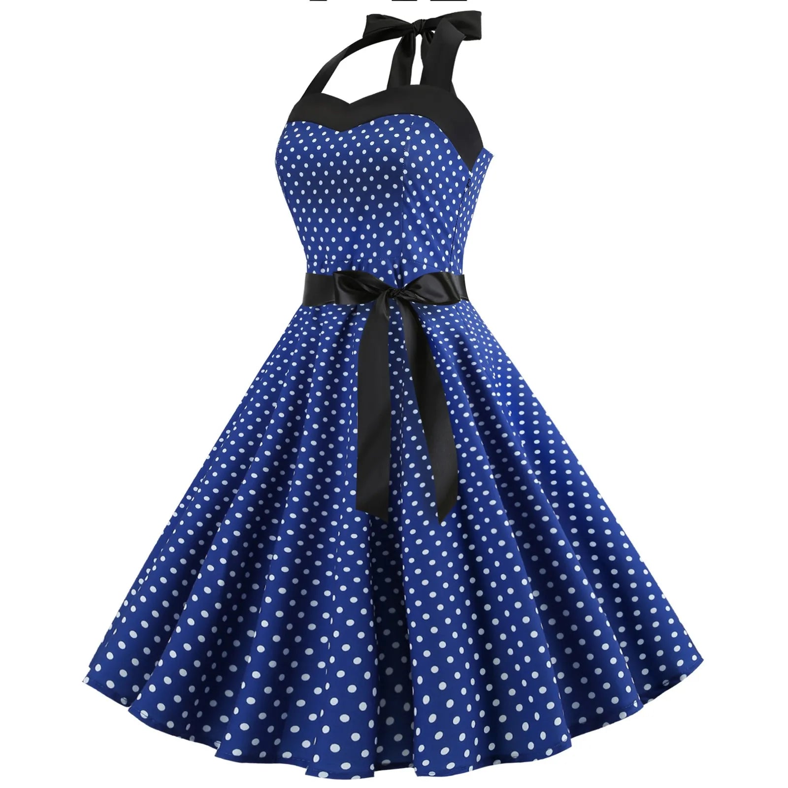 The Audrey Polka Dot Swing Gown