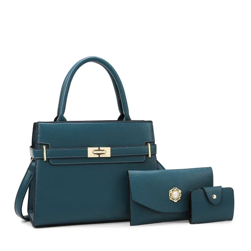 Luxury 3-Piece Tote & Crossbody Set