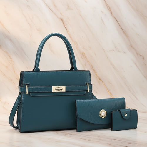 Luxury 3-Piece Tote & Crossbody Set