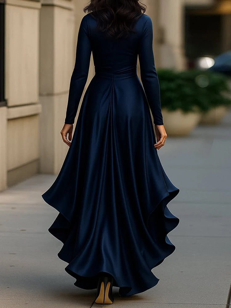 Burgundy Silk-Flow Maxi