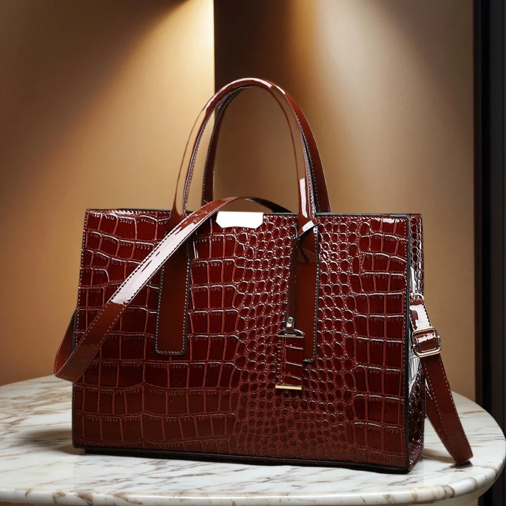Vintage Croco Tote Bag