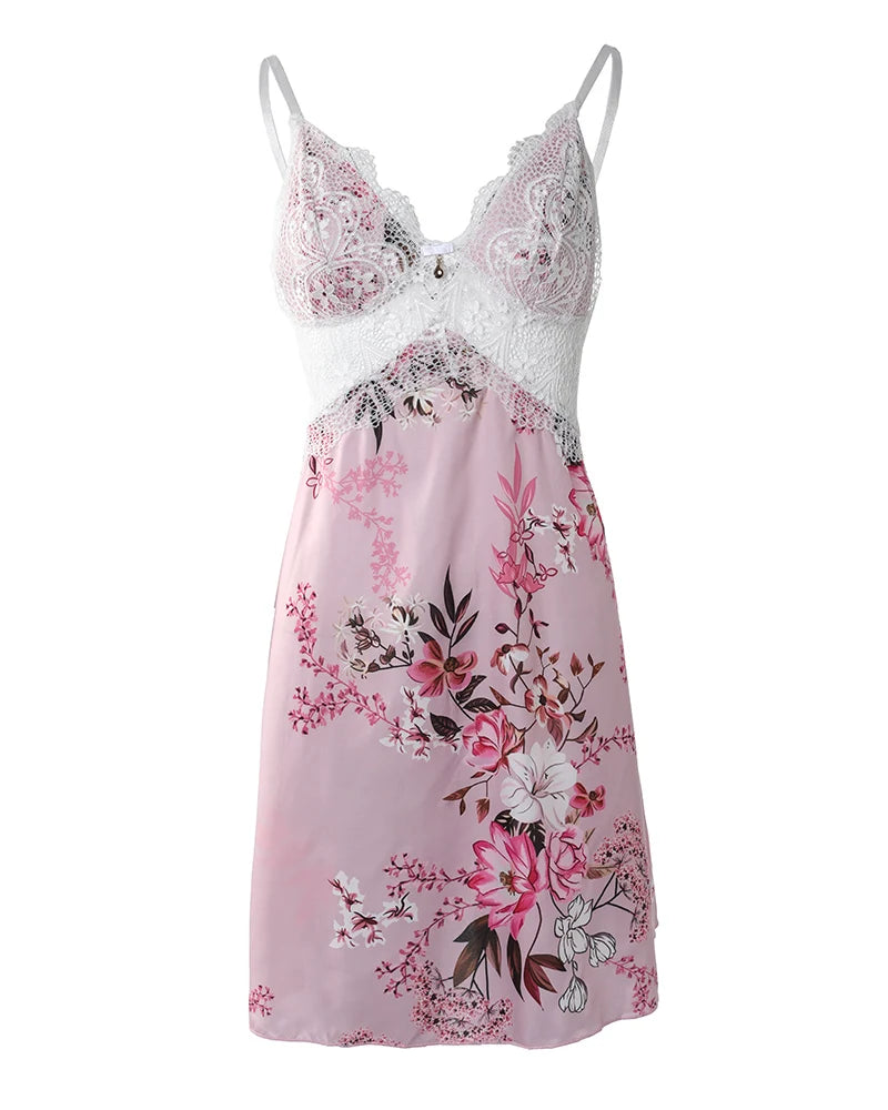 Lace V-Neck Nightgown