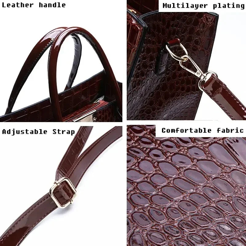 Vintage Croco Tote Bag