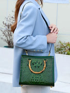 The Bamboo & Croco Premium Satchel