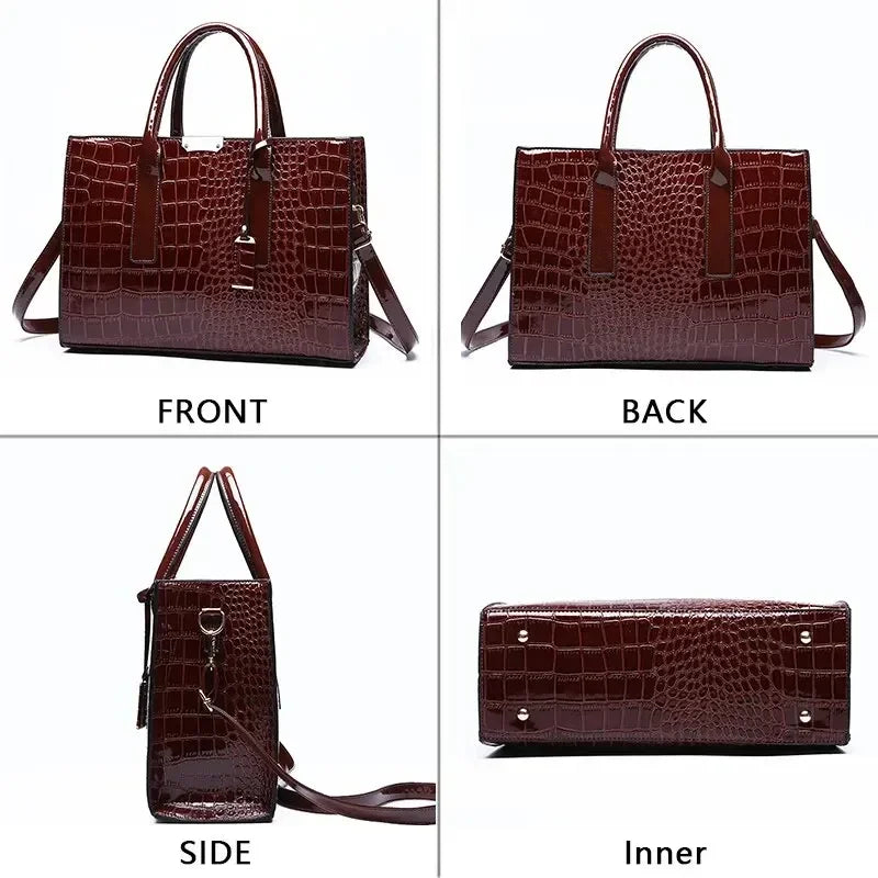 Vintage Croco Tote Bag